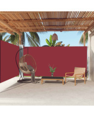 Auvent latéral rétractable Rouge 180x600 cm | Mobilier & Déco