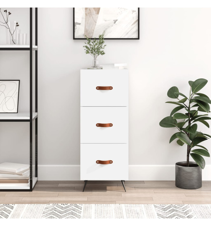 Buffet blanc 34,5x34x90 cm bois d'ingénierie | Mobilier & Déco