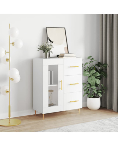 Buffet blanc 69,5x34x90 cm bois d'ingénierie | Mobilier & Déco