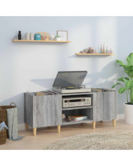 Armoire à disques sonoma gris 121x38x48 cm bois d'ingénierie | Mobilier & Déco