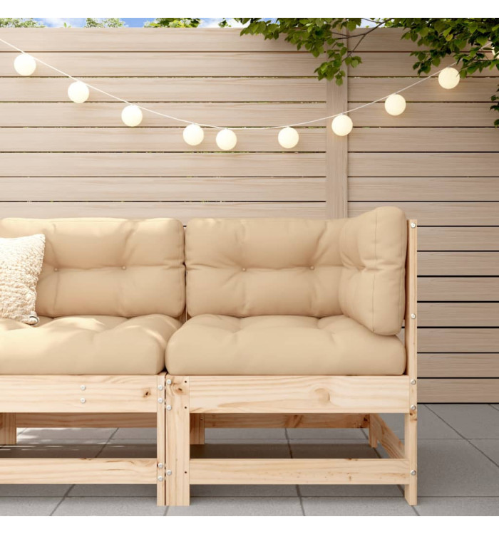 Canapé d'angle avec coussins bois de pin solide | Mobilier & Déco