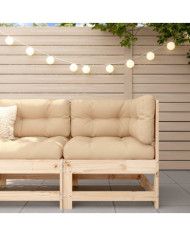 Canapé d'angle avec coussins bois de pin solide | Mobilier & Déco