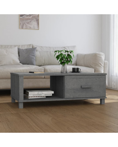 Table basse HAMAR Gris foncé 100x55x35 cm Bois massif de pin | Mobilier & Déco