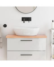 Comptoir de salle de bain marron 80x40x(2-4) cm bois traité | Mobilier & Déco