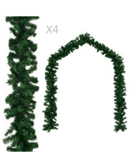 Guirlandes de Noël 4 pcs Vert 270 cm PVC | Mobilier & Déco