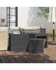 Ensemble de boîtes de jardin 3 pcs gris bois de pin massif | Mobilier & Déco