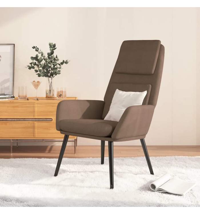 Chaise de relaxation Taupe Tissu | Mobilier & Déco
