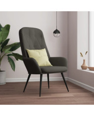 Chaise de relaxation Gris foncé Velours | Mobilier & Déco