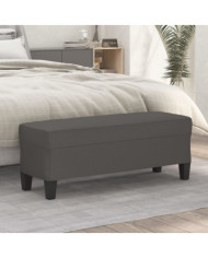 Banc Gris 100x35x41 cm Similicuir | Mobilier & Déco