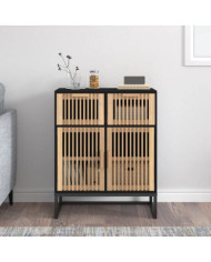 Buffet noir 60x30x75 cm bois d'ingénierie | Mobilier & Déco
