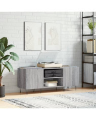 Armoire à disques sonoma gris 121x38x48 cm bois d'ingénierie | Mobilier & Déco