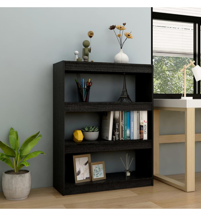 Bibliothèque/Séparateur de pièce Noir 100x30x103 cm Pin massif | Mobilier & Déco