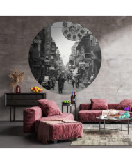 WallArt Papier peint cercle Hong Kong the Old Days 190 cm | Mobilier & Déco