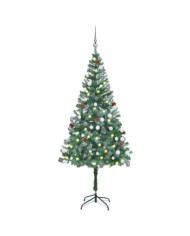 Arbre de Noël artificiel pré-éclairé/boules pommes de pin 180cm | Mobilier & Déco