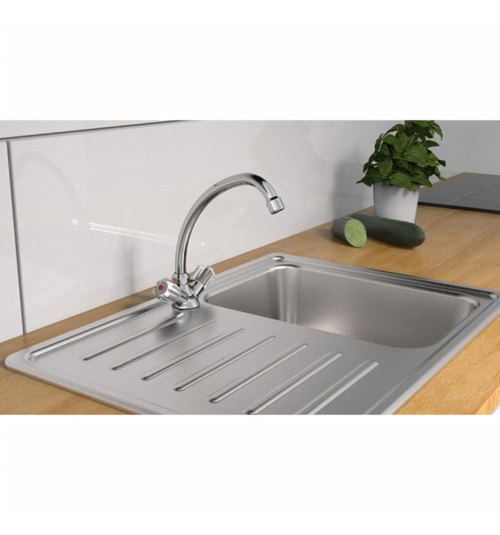 SCHÜTTE Mitigeur de lavabo à 2 poignées BRILLANT chrome | Mobilier & Déco