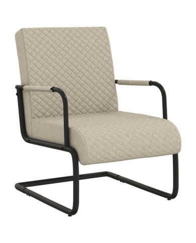 Chaise cantilever Gris clair Similicuir | Mobilier & Déco