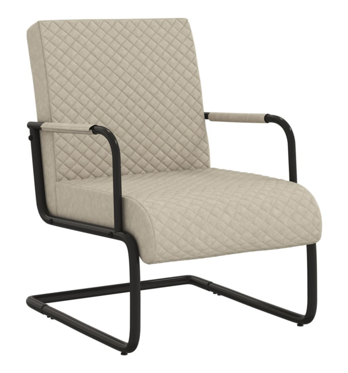 Chaise cantilever Gris clair Similicuir | Mobilier & Déco