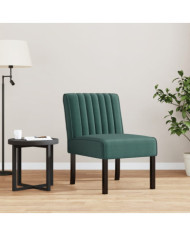 Fauteuil sans accoudoirs vert foncé velours | Mobilier & Déco