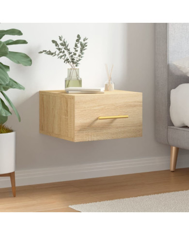 Table de chevet murale chêne sonoma 35x35x20 cm | Mobilier & Déco