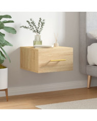 Table de chevet murale chêne sonoma 35x35x20 cm | Mobilier & Déco