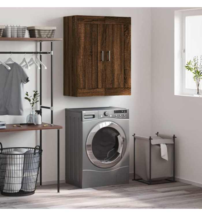 Armoire murale chêne marron 69,5x34x90 cm bois d'ingénierie | Mobilier & Déco
