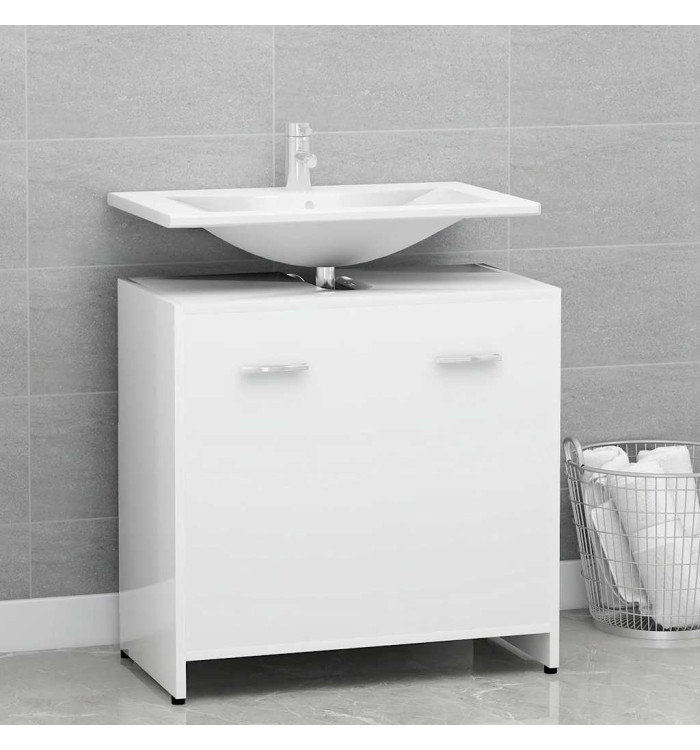 Armoire de salle de bain Blanc 60x33x61 cm Bois d'ingénierie | Mobilier & Déco