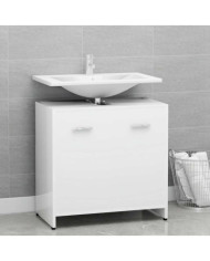 Armoire de salle de bain Blanc 60x33x61 cm Bois d'ingénierie | Mobilier & Déco
