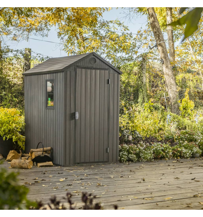 Keter Abri de jardin Darwin 46 Gris Aspect de bois | Mobilier & Déco