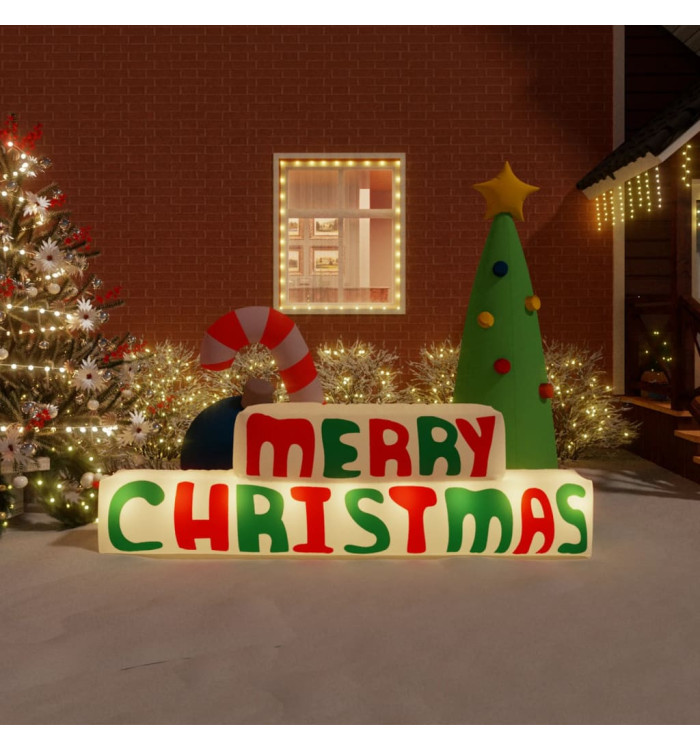 Décoration gonflable Merry Christmas avec LED 197 cm | Mobilier & Déco
