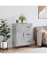 Buffet gris béton 69,5x34x90 cm bois d'ingénierie | Mobilier & Déco
