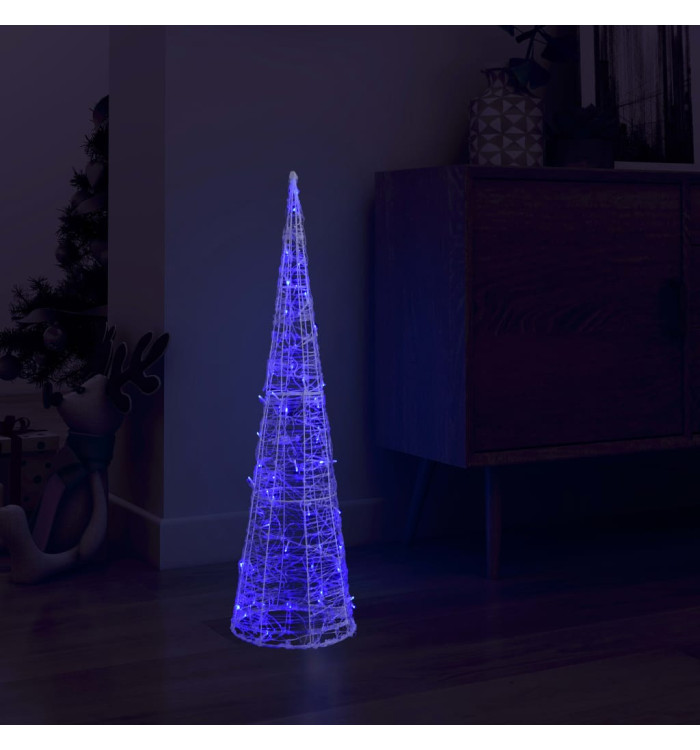 Cône lumineux décoratif pyramide à LED Acrylique Bleu 90 cm | Mobilier & Déco