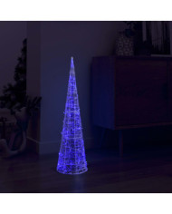 Cône lumineux décoratif pyramide à LED Acrylique Bleu 90 cm | Mobilier & Déco