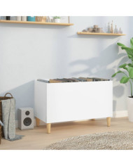 Armoire à disques blanc brillant 74,5x38x48cm bois d'ingénierie | Mobilier & Déco