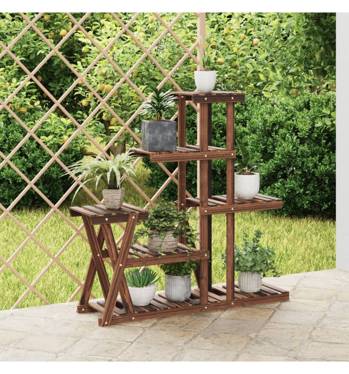 Support à fleurs 95x25x96 cm bois massif de sapin | Mobilier & Déco