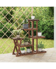 Support à fleurs 95x25x96 cm bois massif de sapin | Mobilier & Déco