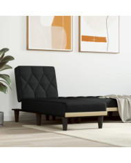 Chaise longue noir tissu | Mobilier & Déco