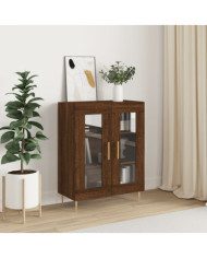 Buffet chêne marron 69,5x34x90 cm bois d'ingénierie | Mobilier & Déco