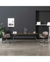 Chaise pivotante à manger taupe tissu | Mobilier & Déco