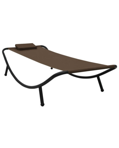 Lit de jardin Marron 200x90 cm Acier | Mobilier & Déco