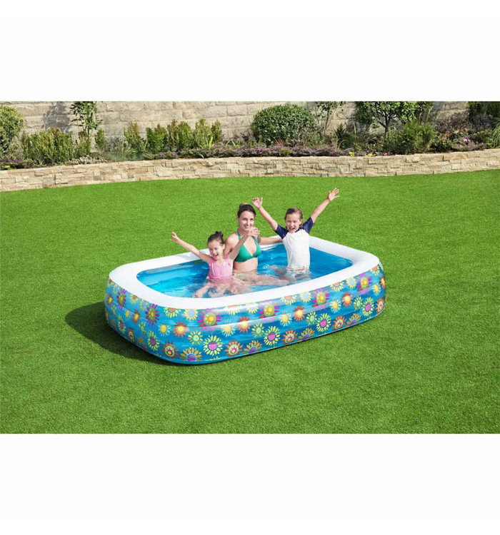 Bestway Piscine gonflable pour enfants Bleu 229x152x56 cm | Mobilier & Déco
