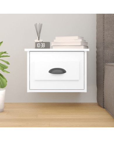 Table de chevet murale blanc 41,5x36x28 cm | Mobilier & Déco