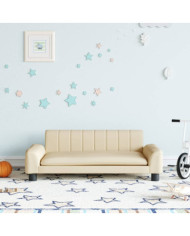 Canapé pour enfants crème 90x53x30 cm tissu | Mobilier & Déco