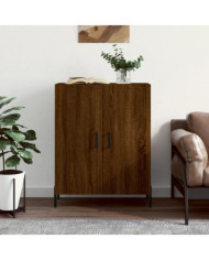 Buffet chêne marron 69,5x34x90 cm bois d'ingénierie | Mobilier & Déco