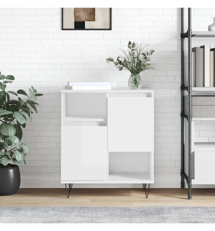 Buffet Blanc brillant 60x35x70 cm Bois d'ingénierie | Mobilier & Déco