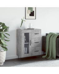 Buffet gris béton 69,5x34x90 cm bois d'ingénierie | Mobilier & Déco