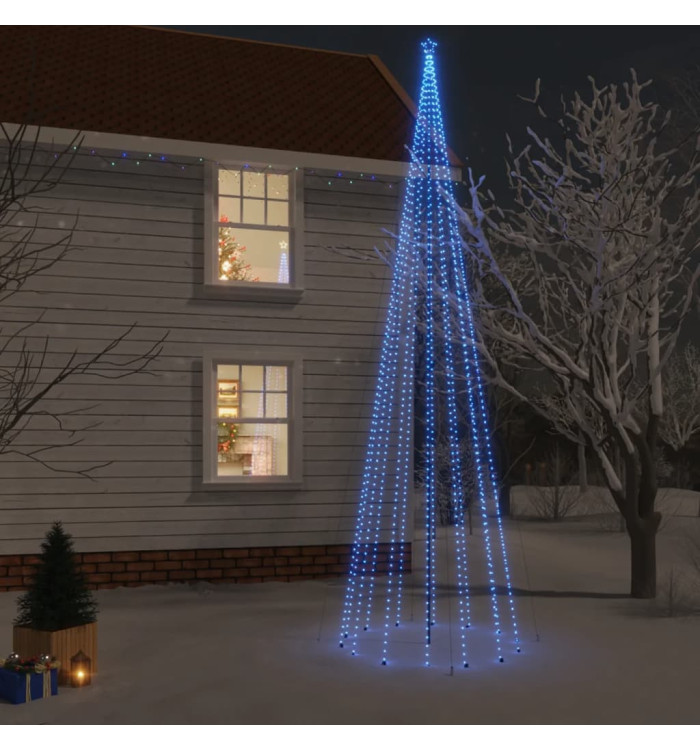 Sapin de Noël avec piquet 1134 LED Bleues 800 cm | Mobilier & Déco