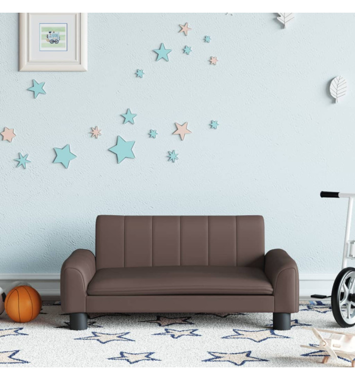Canapé pour enfants marron 70x45x30 cm similicuir | Mobilier & Déco