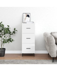Buffet Blanc brillant 34,5x34x90 cm Bois d'ingénierie | Mobilier & Déco