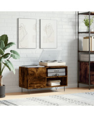 Armoire à disques chêne fumé 85x38x48 cm bois d'ingénierie | Mobilier & Déco