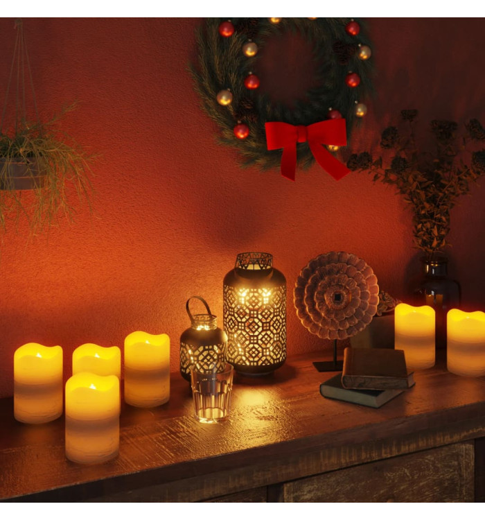 Bougies à LED sans flamme 24 pcs avec télécommande Blanc chaud | Mobilier & Déco